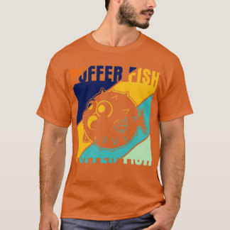 T-shirt Poisson Puffer Retro Poisson Puffer