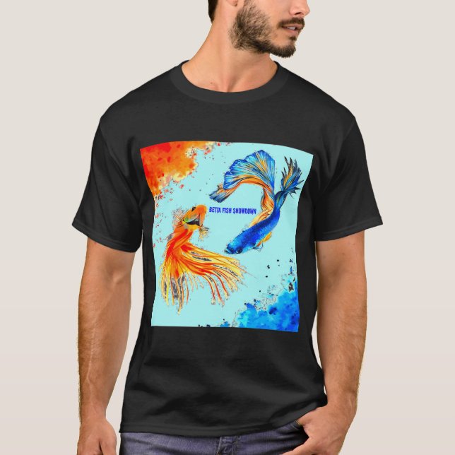 T-shirt Poisson rayé coloré (Devant)