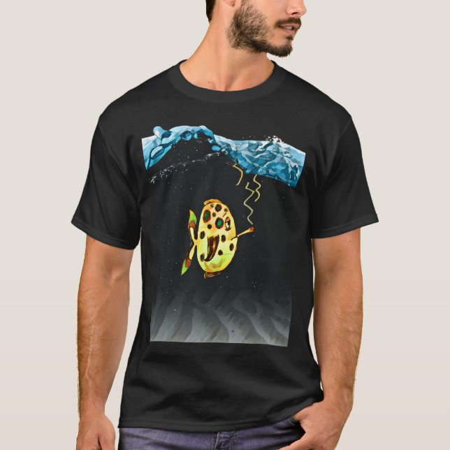 T-shirt Poisson refroidisseur avec cigarette - sous l'eau  (Devant)