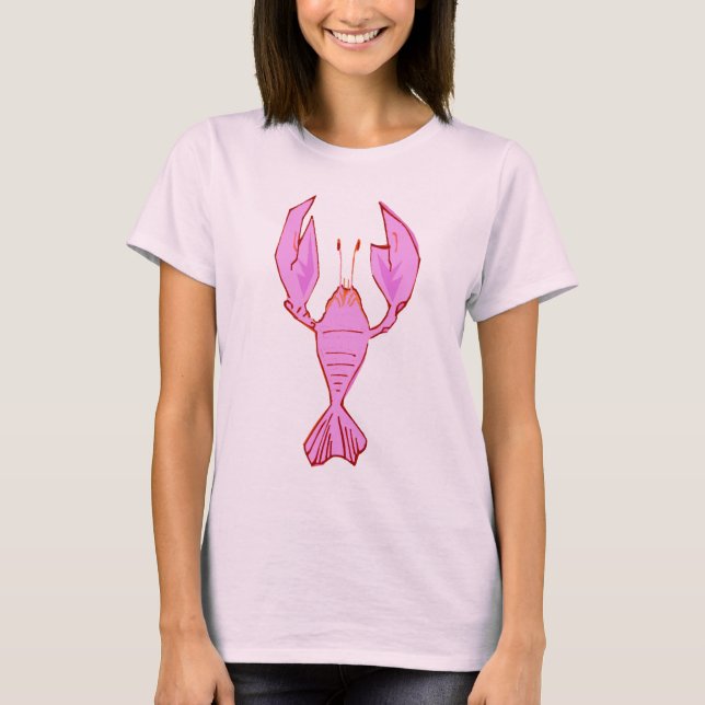 T-shirt Poisson rose/langouste (Devant)