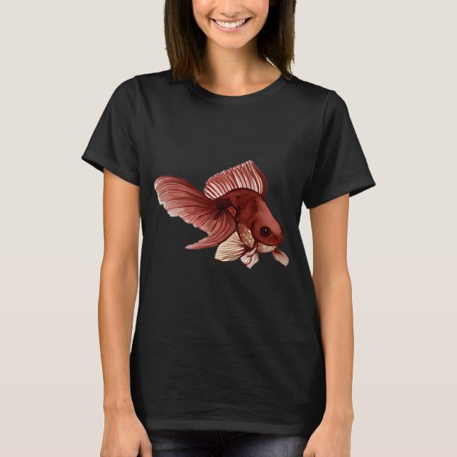 T-shirt Poisson rouge à queue rouge (Devant)
