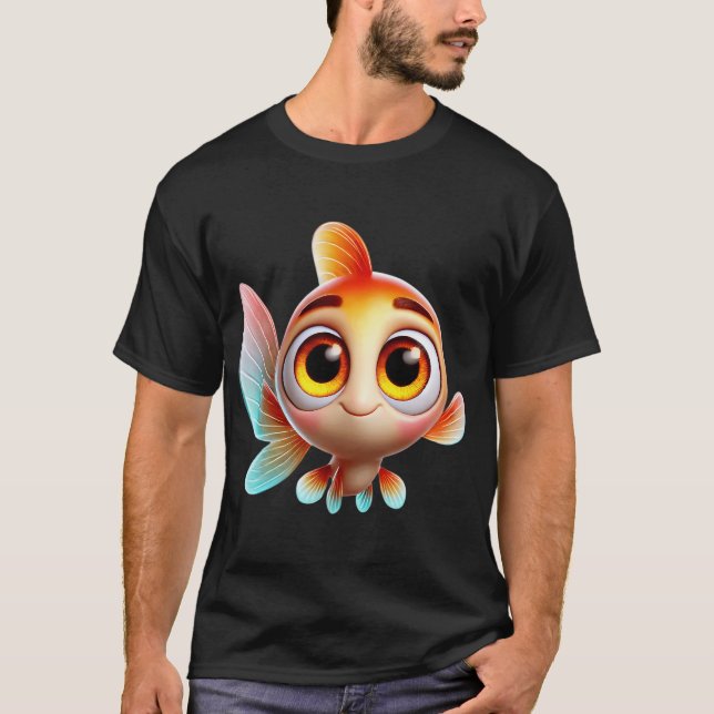 T-shirt Poisson rouge adorable (Devant)