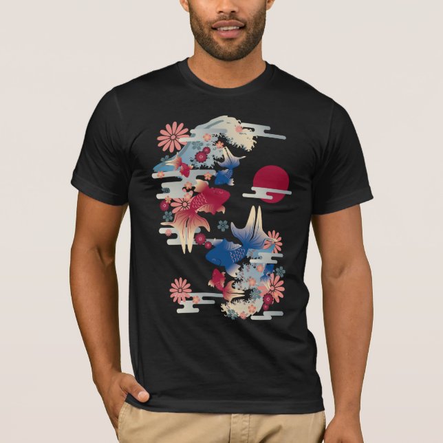 T-shirt Poisson rouge coloré (Devant)