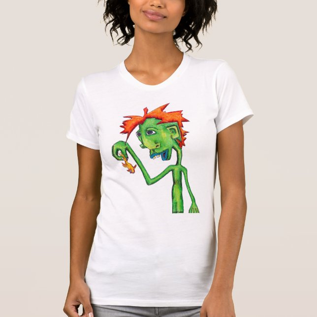 T-shirt Poisson rouge électrique (Devant)