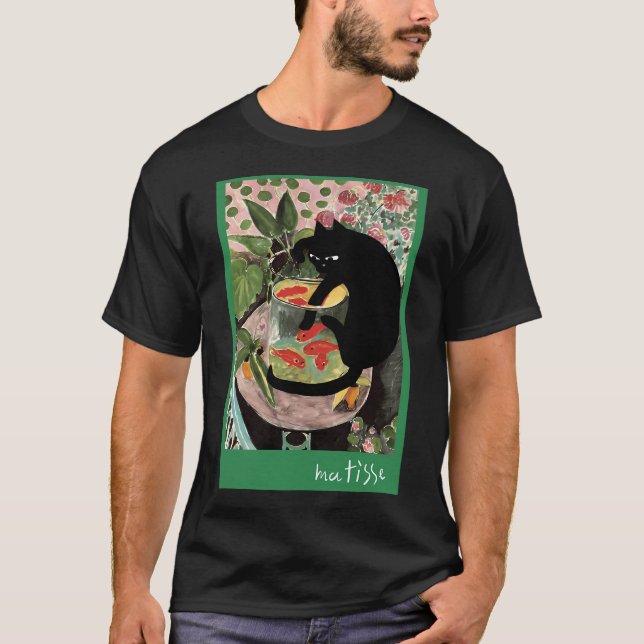 T-shirt poisson rouge et chat de Matisse (Devant)