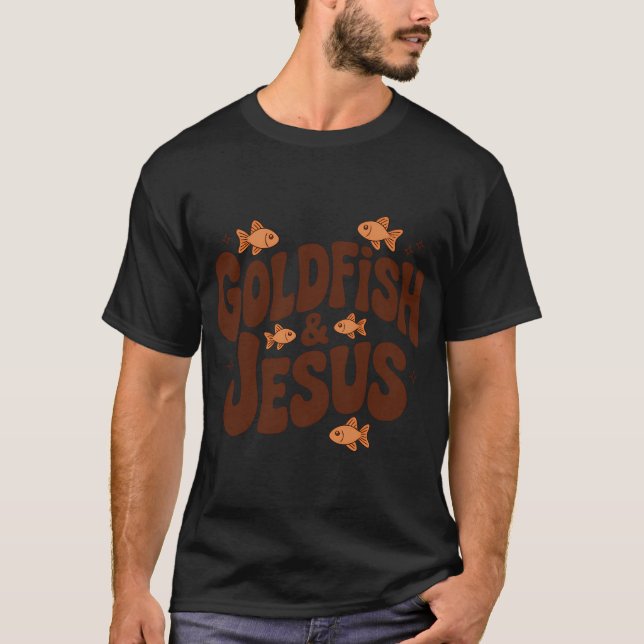 T-shirt Poisson Rouge Et Jésus (Devant)