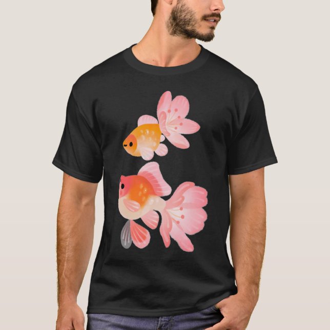 T-shirt Poisson rouge fleur de cerisier 1 (Devant)