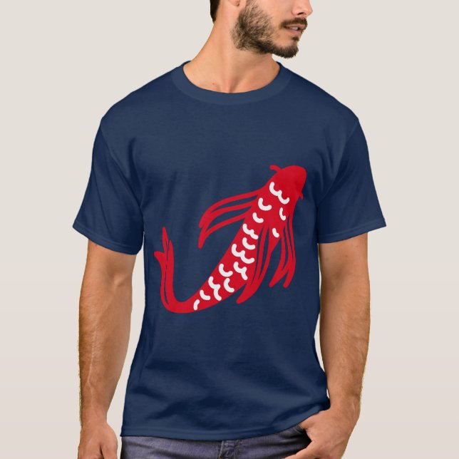T-shirt Poisson rouge Koi (Devant)
