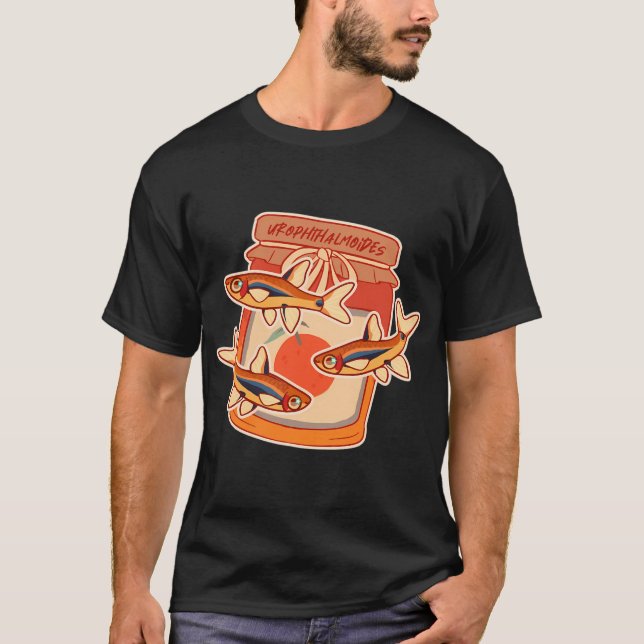 T-shirt Poisson rouge néon (Devant)