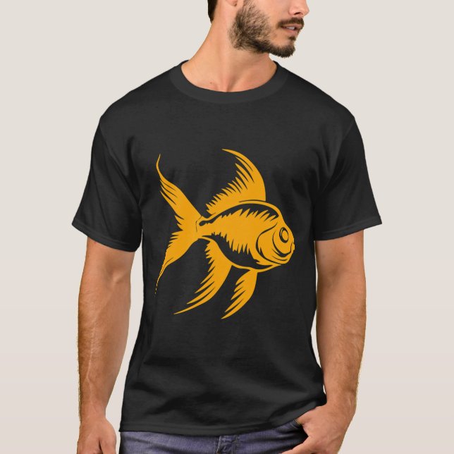 T-shirt Poisson rouge (Orange) (Devant)