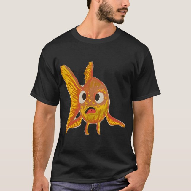 T-shirt Poisson rouge orange (Devant)