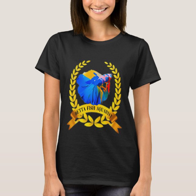 T-shirt Poisson rouge papillon - noir (Devant)