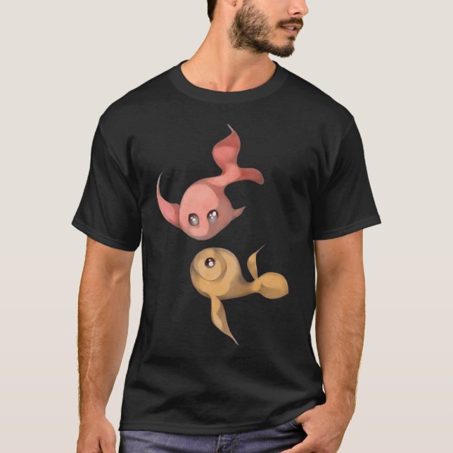 T-shirt poisson rouge poisson jaune (Devant)