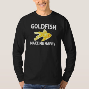 T-shirt Poisson rouge pour hommes femmes or aquarium poiss