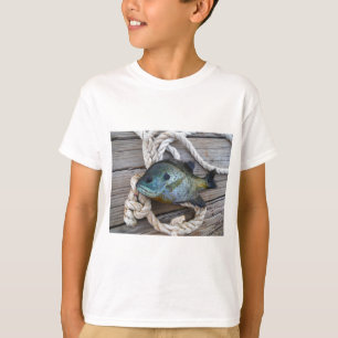 T-shirt Poisson rouge sur quai et corde