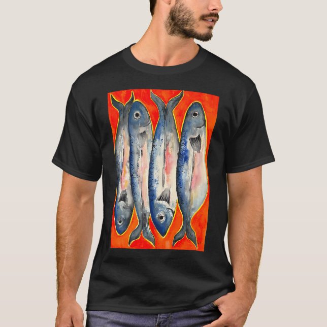 T-shirt poisson sarde 8 (Devant)