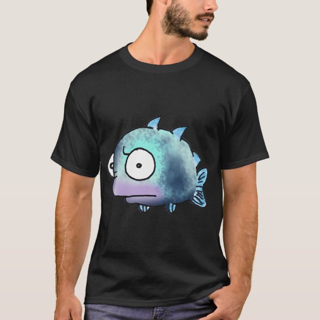 T-shirt Poisson Sceptique Tacheté (Devant)