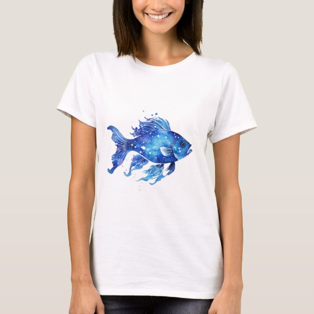 T-shirt Poisson si bleu (Devant)
