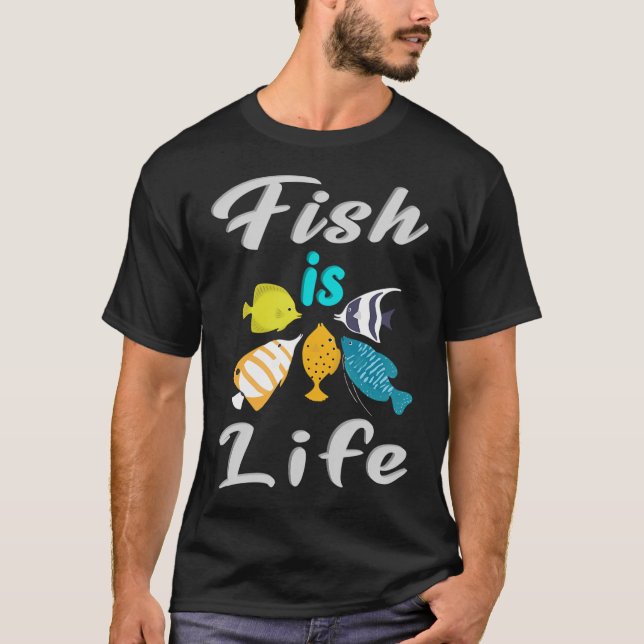 T-shirt Poisson si la vie (Devant)