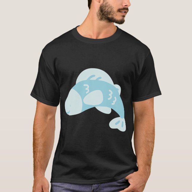 T-shirt Poisson Smiley Bleu (Devant)