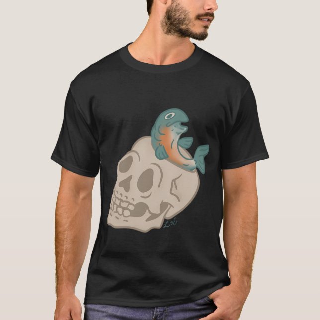 T-shirt Poisson squelette (Devant)