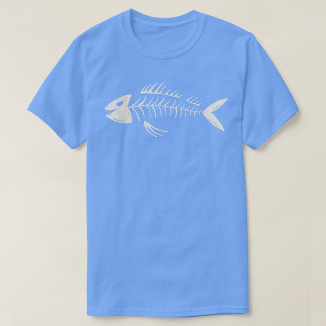 T-shirt Poisson Squelette os Créature  (Design devant)