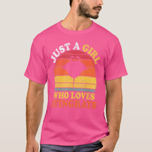 T-shirt Poisson Stingray Vintage Juste Une Fille Qui Aime