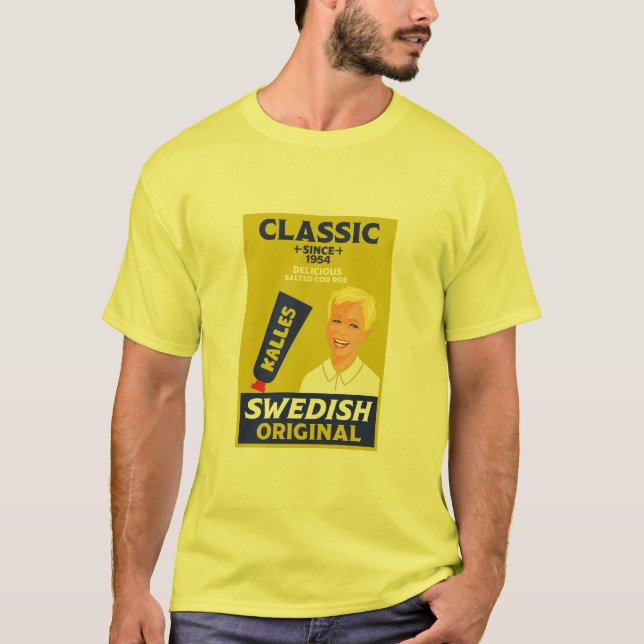 T-shirt Poisson suédois smörgåskaviar Kaviar (Devant)