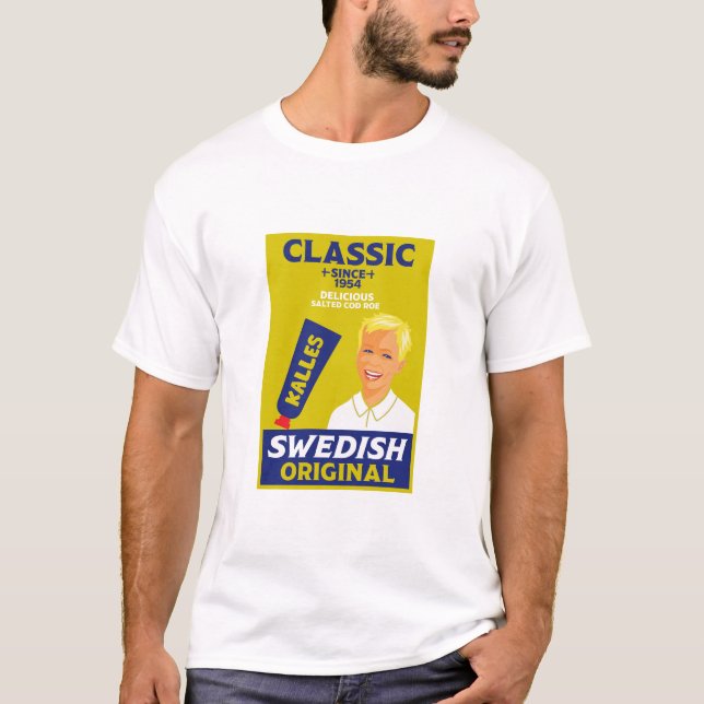 T-shirt Poisson suédois smörgåskaviar Kaviar (Devant)