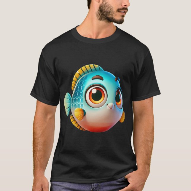 T-shirt Poisson Tambour Adorable (Devant)