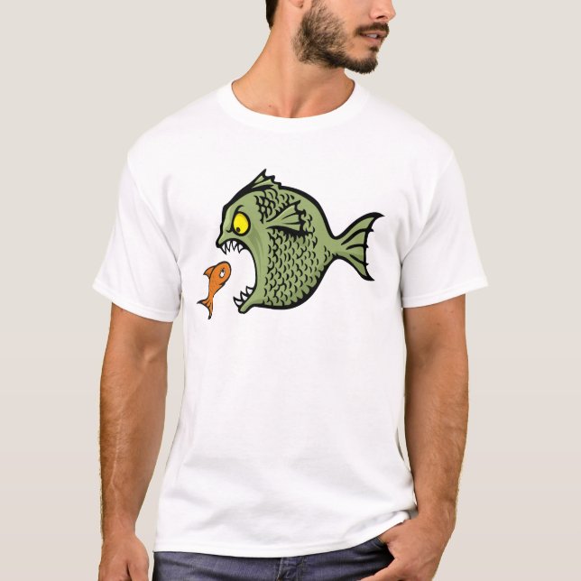 T-shirt Poisson taupe (Devant)