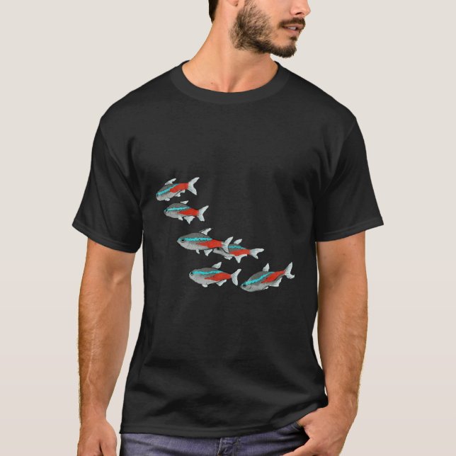 T-shirt Poisson Tetra néon (Devant)