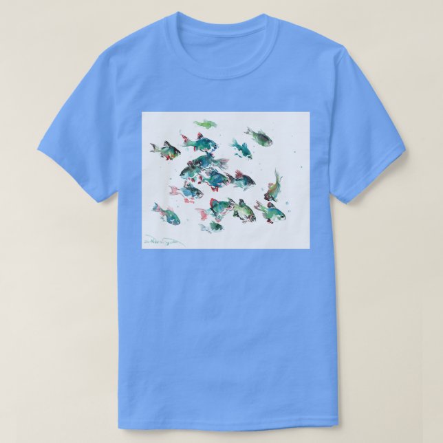 T-shirt Poisson Tiger Barb Aquarium (Design devant)
