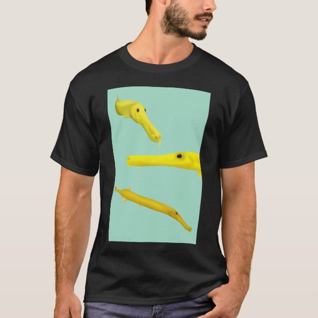T-shirt Poisson trompette jaune (Devant)