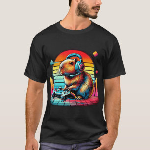 T-shirt Poisson Tropical Arc-en-Ciel Rétro