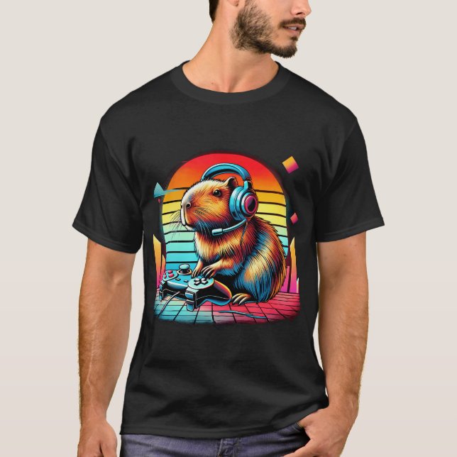 T-shirt Poisson Tropical Arc-en-Ciel Rétro (Devant)