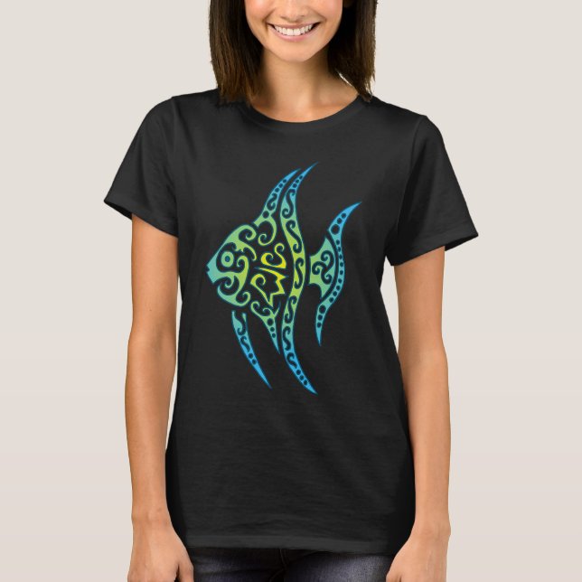 T-shirt Poisson Tropical Bleu (Devant)