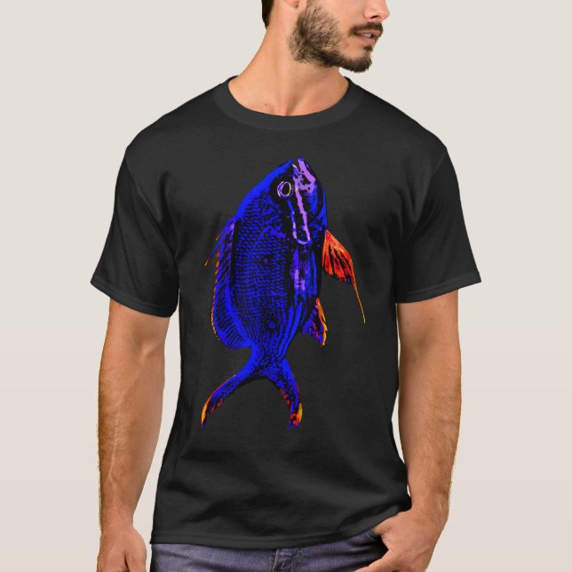 T-shirt Poisson Tropical Bleu (Devant)