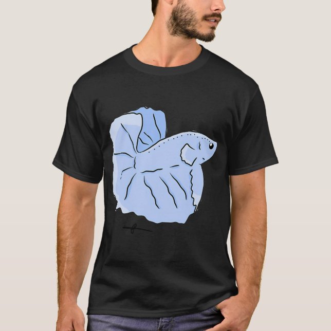 T-shirt Poisson Tropical Bleux (Devant)