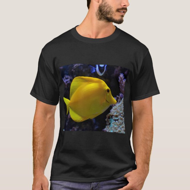 T-shirt Poisson tropical tangue jaune (Devant)
