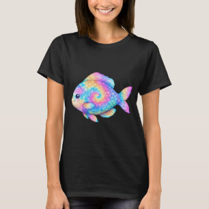T-shirt Poisson Tropical Tie-Dye Arc-en-Ciel
