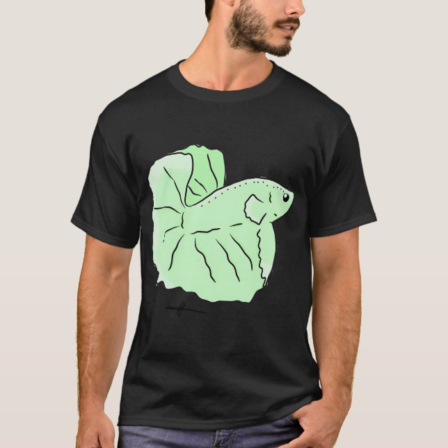 T-shirt Poisson tropical vert (Devant)