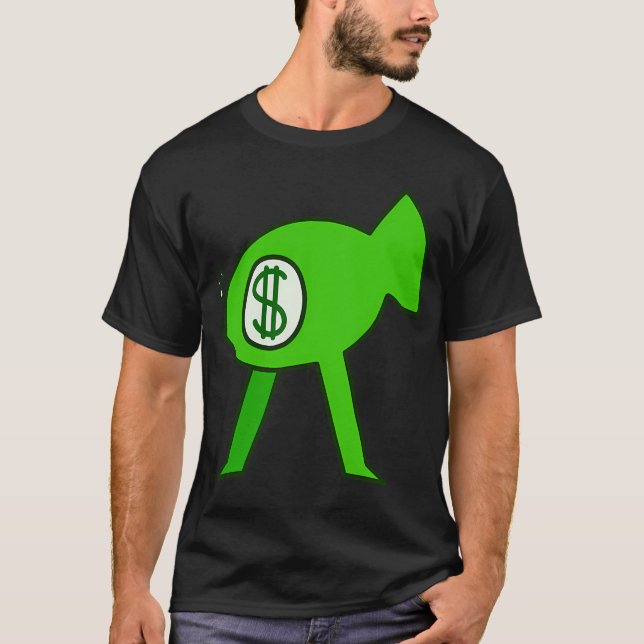 T-shirt Poisson Vert avec des Pattes (Devant)