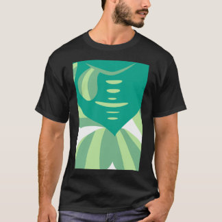T-shirt Poisson vert coupé