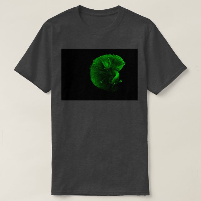 T-shirt poisson vert dans l'obscurité (Design devant)