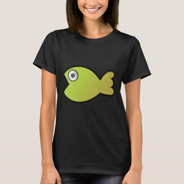 T-shirt Poisson Vert Ou Jaune (Devant)