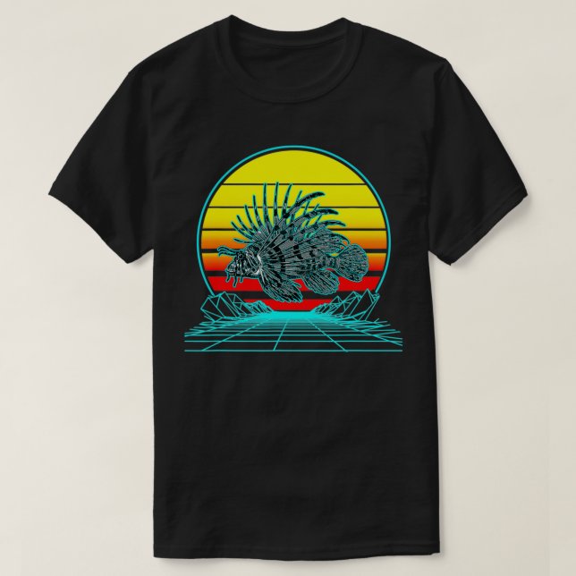 T-shirt Poisson Vintage rétro  (Design devant)
