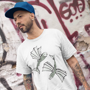 T-shirt Poisson volant Main Tirée Océan Créature