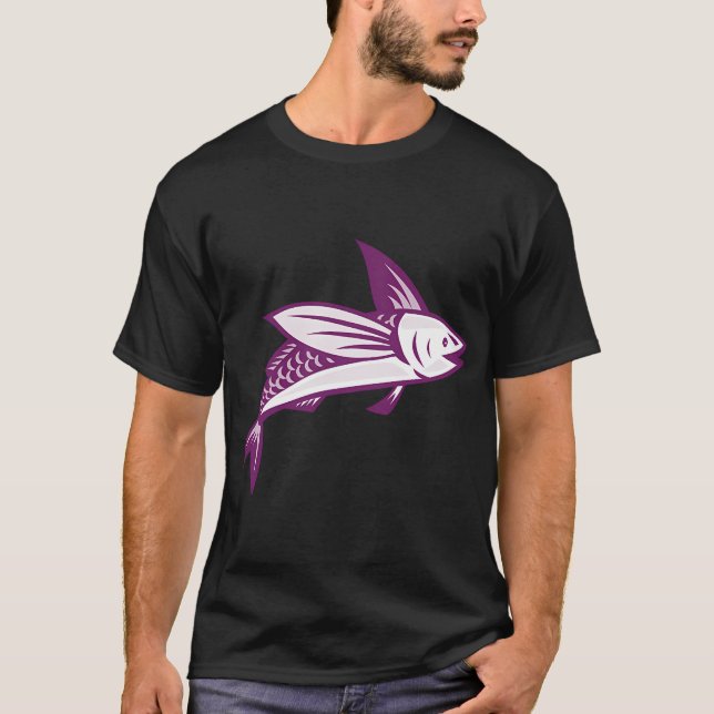 T-shirt Poisson Volant Rétro (Devant)
