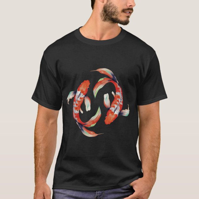 T-shirt Poisson yin yang. (Devant)